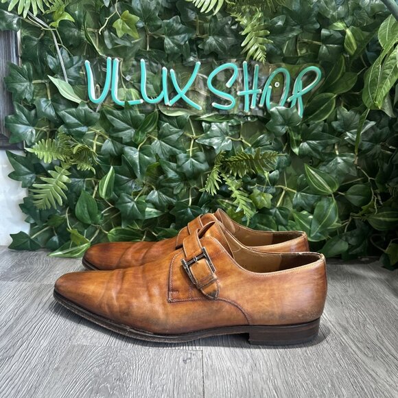 Magnanni Marco II Cuero Single Monk Strap size 15 Loafer READ main image 13